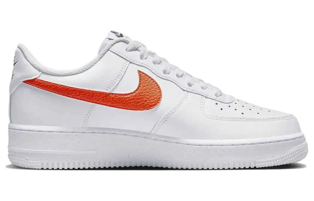 Nike Air Force 1 Low '07 Spray Paint Swoosh White Safety Orange Sneakers shoes With Original Box