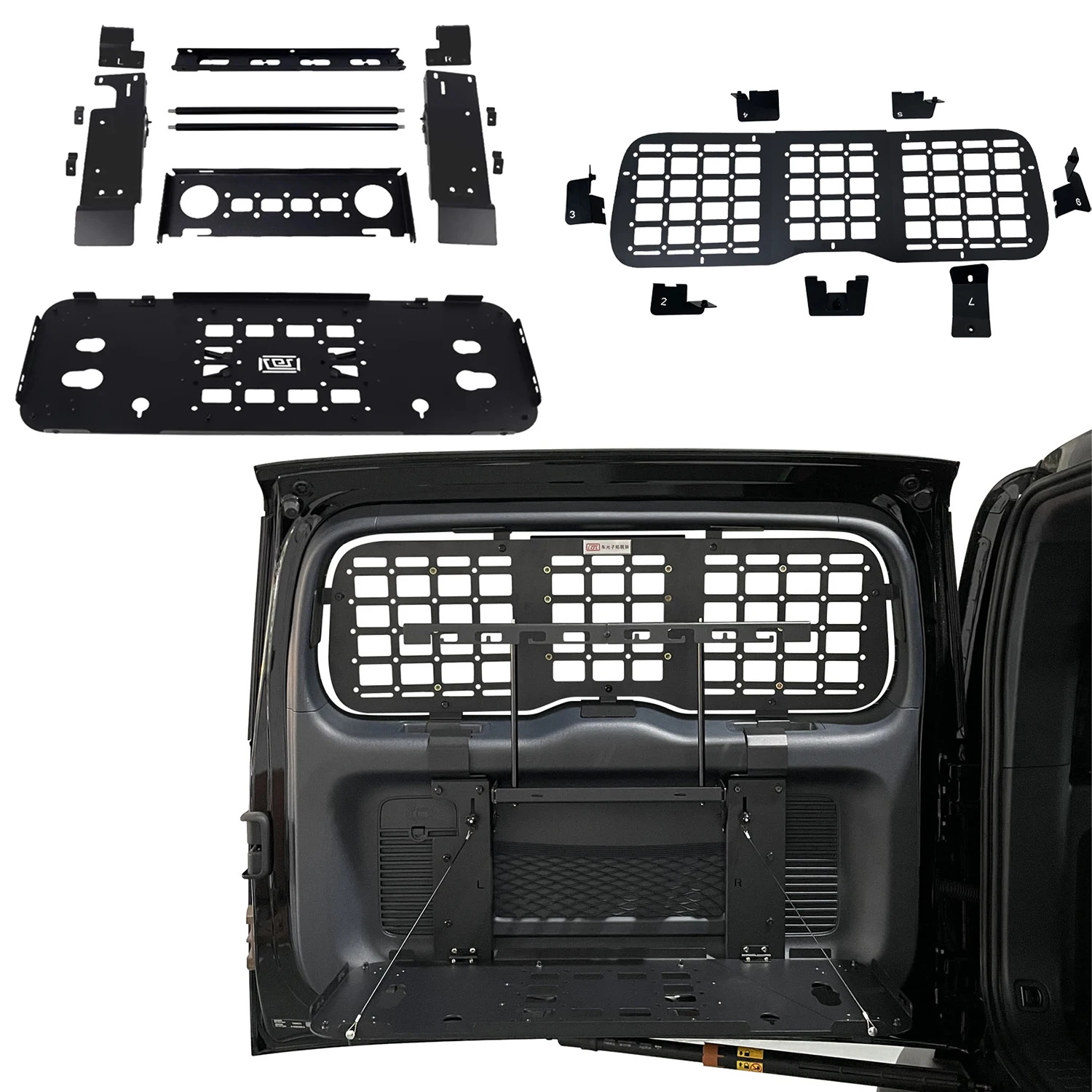 For BYD DENZA B5 2024 2025 Tailgate Storage Rack Foldable Interior Trim Trunk Storage Rack Table Board Extension