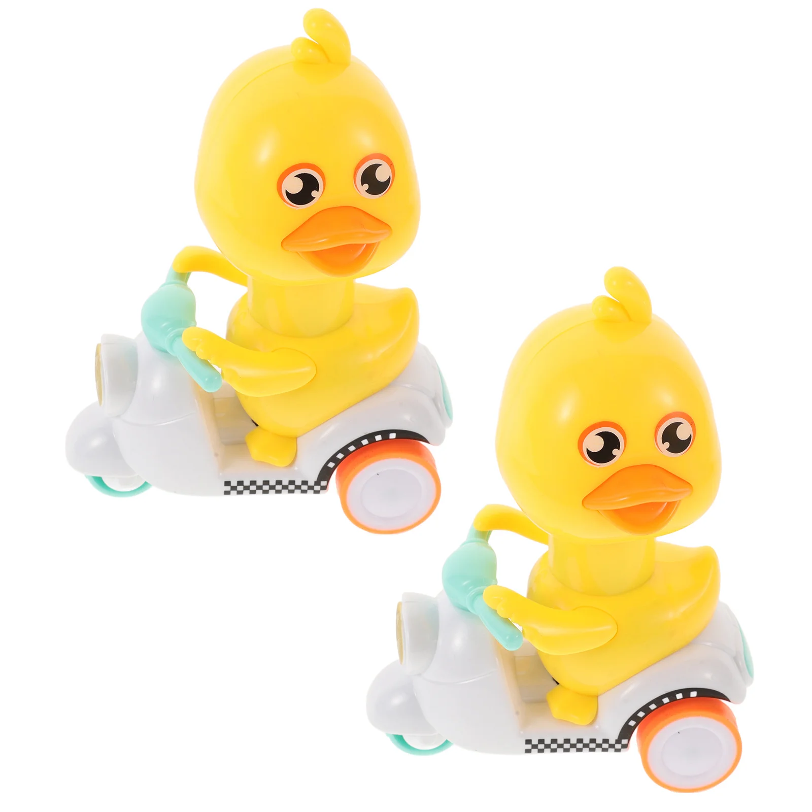 2 pçs pato pull-back carro cor brilhante mini veículo para crianças suave seguro material abs aprendizagem precoce divertido presente verde
