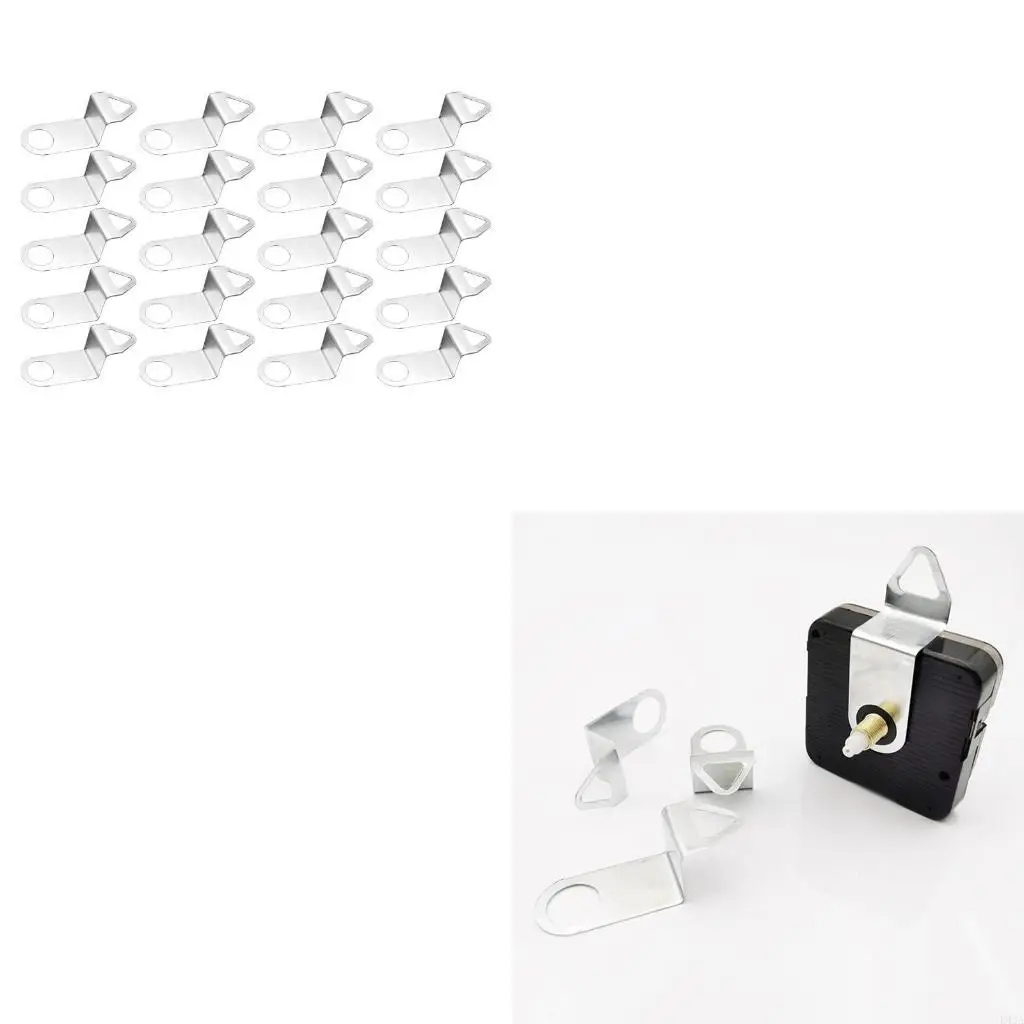 L43A Wall Clock Metal Hooks 20pcs/set Watch Mechanism Movement Interior Parts