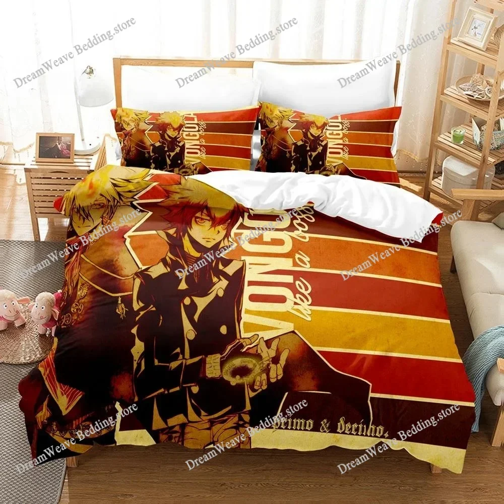 New 3D Anime HITMAN REBORN Bedding Set Single Twin Full Queen King Size Bed Set Adult Kid Bedroom Duvet Cover Sets Home Textiles