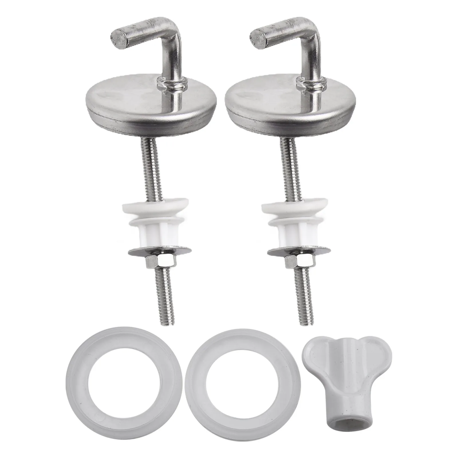 2Pcs Toilet For Seat Hinge No Noise Stainless Steel With Mounting Accessory Home Toilet Seat Hinges Bathroom Fixture