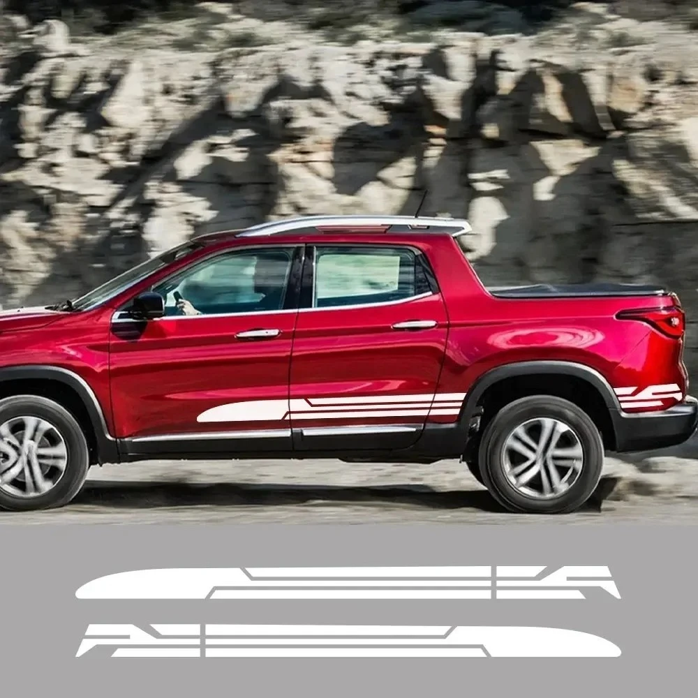 Adesivos de Vinil para Saia Lateral de Porta de Picape Fiat Toro Ultra Volcano Freedom - Decoração e Acessórios de Tuning Automotivo