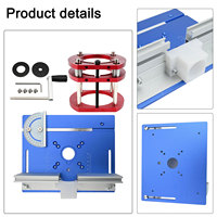 Woodworking Router Lift Kit - Aluminum Router Table Insert Plate W/ Miter Gauge Guide And Bracket For 65mm Diameter Motors