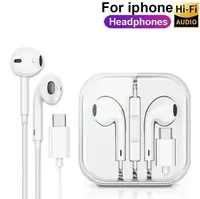 Original Earphones For Apple iPhone 14 Pro Max Lightning Headphones 13 12 11 Mini X XS XR SE 6 7 8 Plus Wired In-Ear Call Earbud