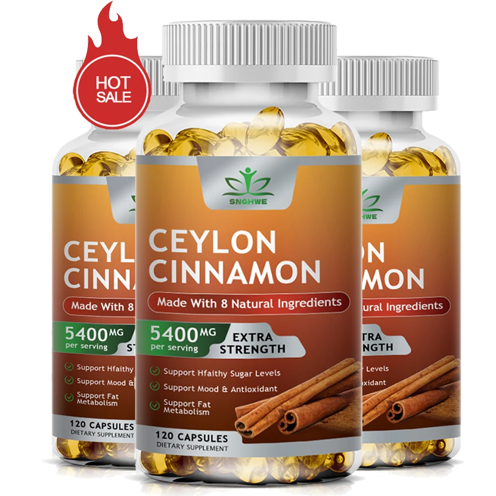Vegan Ceylon Cinnamon Capsules Energy,Heart Supplement Metabolism, Antioxidation,Joint,Glucose Metabolism Plant Extract Suppleme