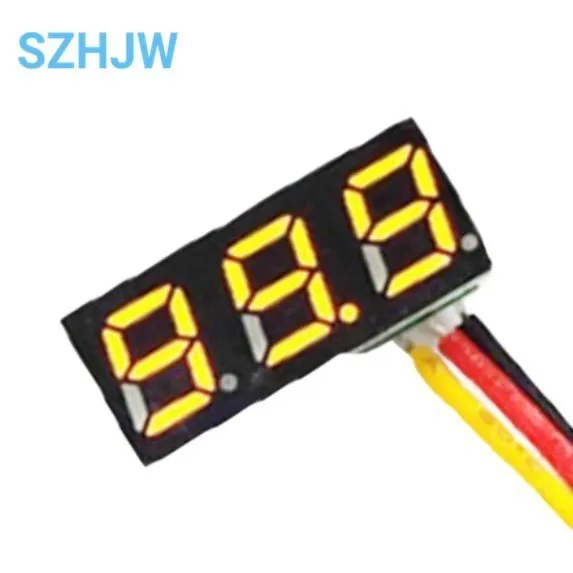 0.28 Inch 2.5V-40V Mini Digital Voltmeter Voltage Tester Meter Red/Blue/yellow/green LED Screen Electronic Parts Accessories