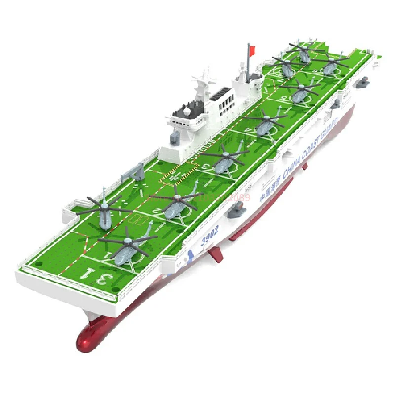 New Remote-Controlled RC Coast Guard Attack Ship Simulation Military Model Children'S Submersible Toy Electric Boat Gifts