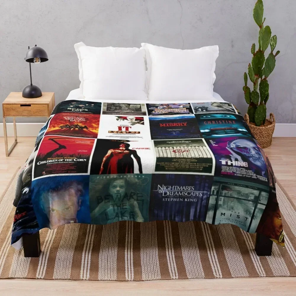 

Stephen King movie posters collection Throw Blanket cosplay anime Soft Plaid Blankets