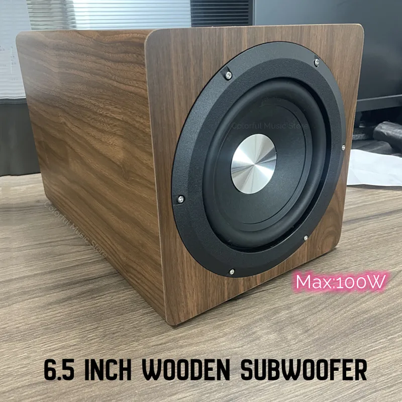 

Ibass SU650D 100W High-power Subwoofer Home Theater Hi-fi Bass 6.5-inch Wooden Active Subwoofer 110V-220V Wide Voltage Boobox