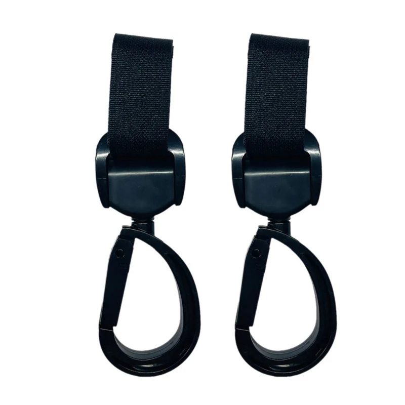 Upgrades Prams Hooks Rotatable Pram Clip Secure & Rotate Pram Hooks Strong Load Capacity for Hanging Bags On Prams