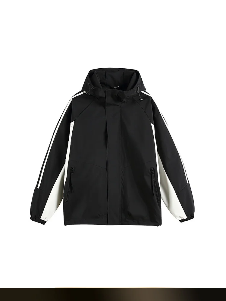 

Мужская повседневная куртка NTED Mountain Series свободного кроя с капюшоном, для активного отдыха, весенняя, новая, в стиле колор-блок, в полоску, для альпинизма