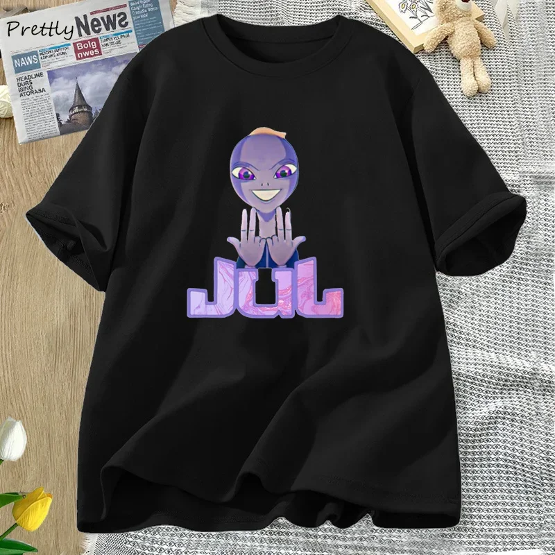 JuL T Shirts Music Rapper Graphic T Shirts Women\'s Cotton Vintage Short Sleeve T-shirt Male Tops Streetwear Tee Unisex Oversized