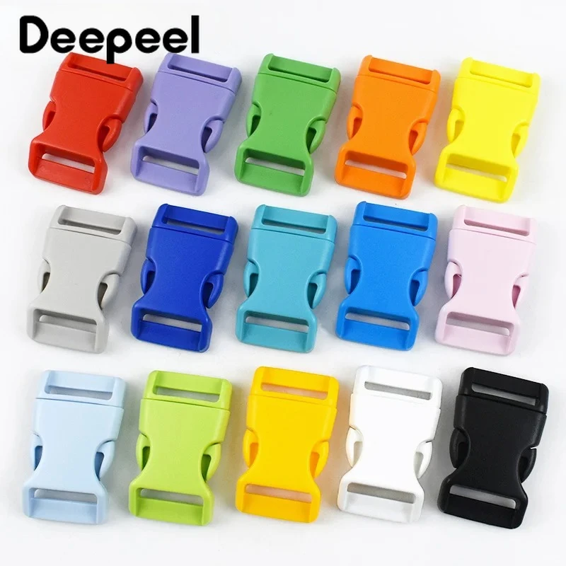 10-30Pcs 10/15/20/25mm Plastic Quick Release Buckles for Backpack Strap Webbing Dog Collar Belt Adjust Clasp DIY Bag Accessories