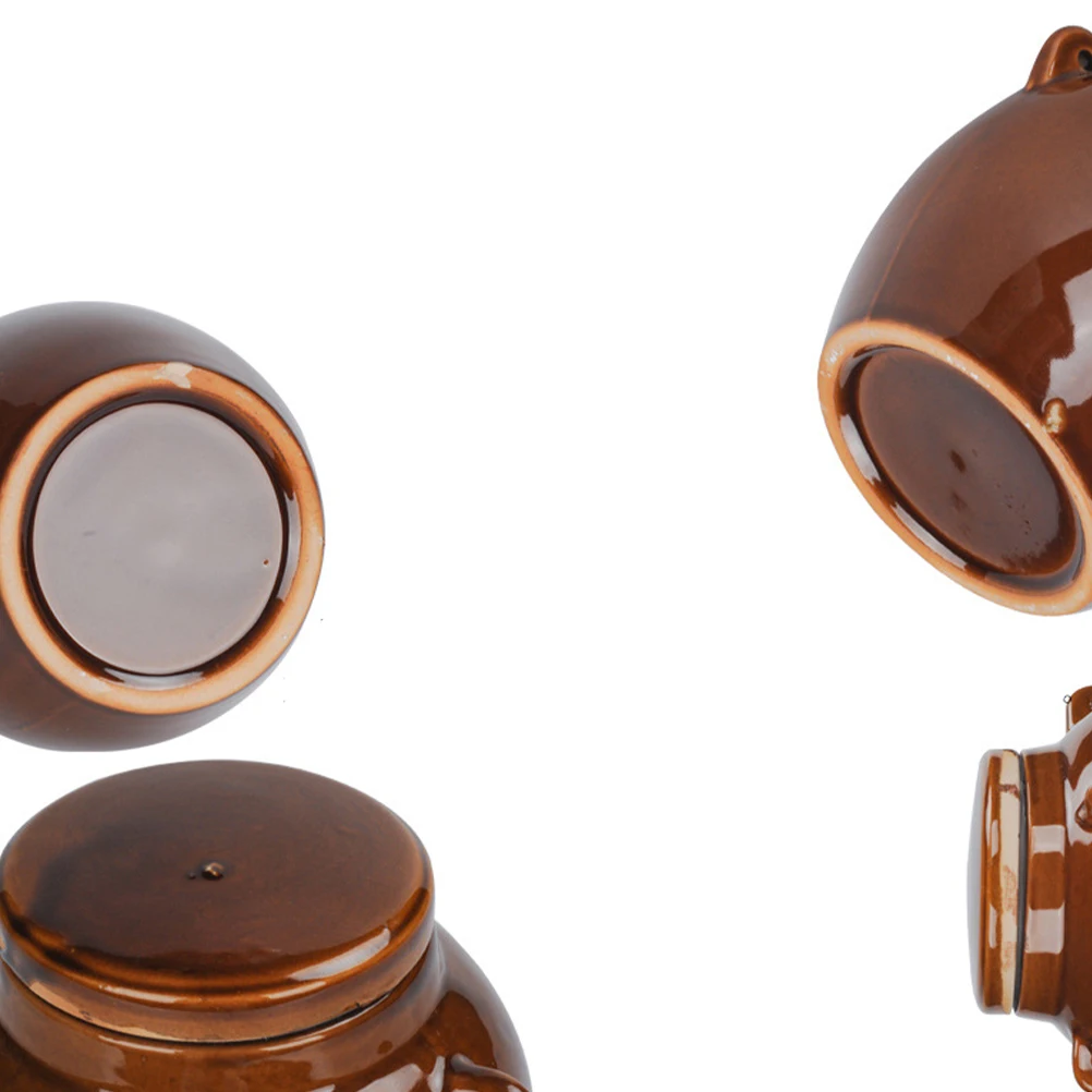 

Ceramic Honey Pot Sealing Jar 500ml with Lid for Kitchen Spice Salt Sugar Sauce Storage Ceramic Honey Pot Spice Jar