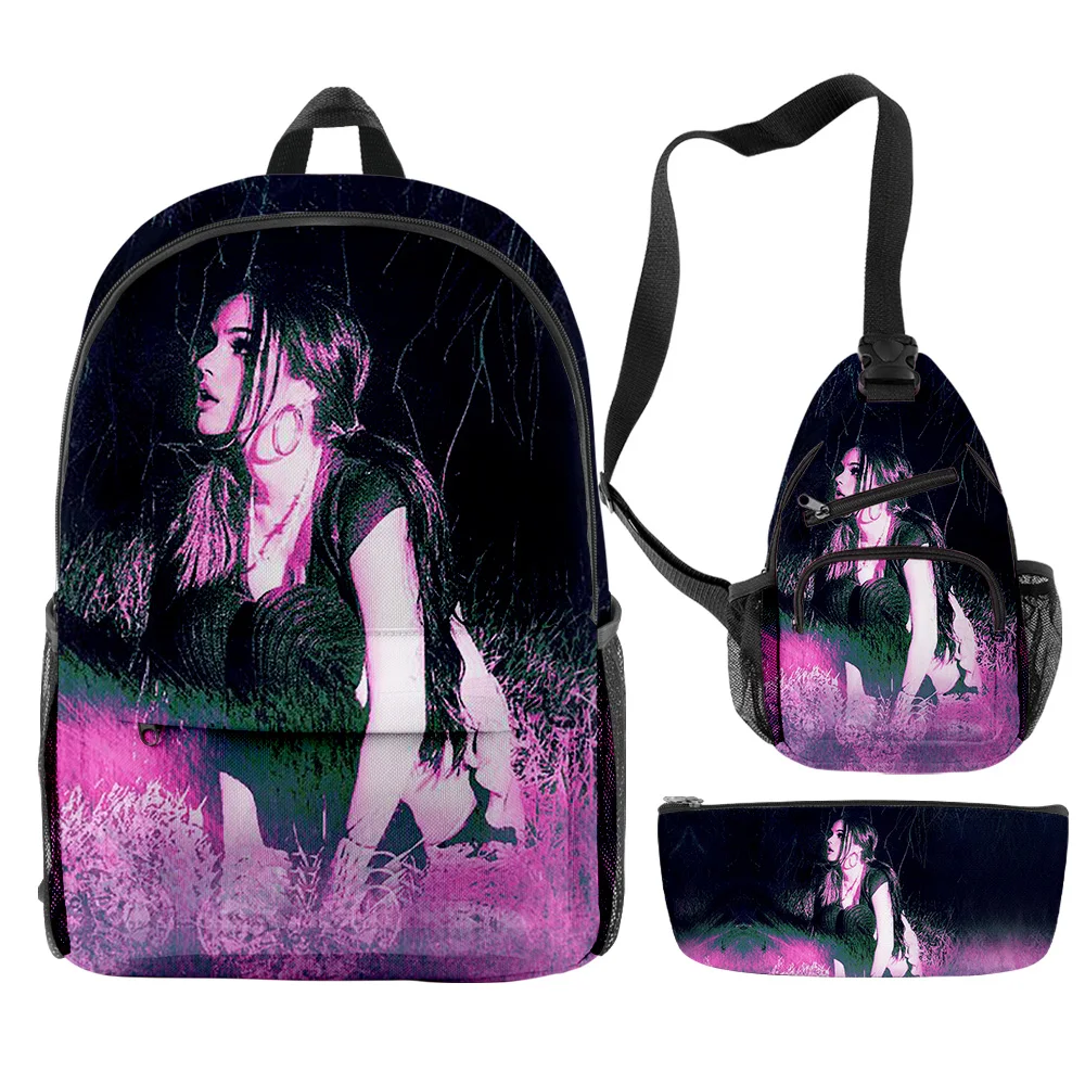 

Popular Fashion Funny Maggie Lindemann 3D Print 3pcs/Set pupil School Bags Trendy Travel Laptop Backpack Chest Bag Pencil Case