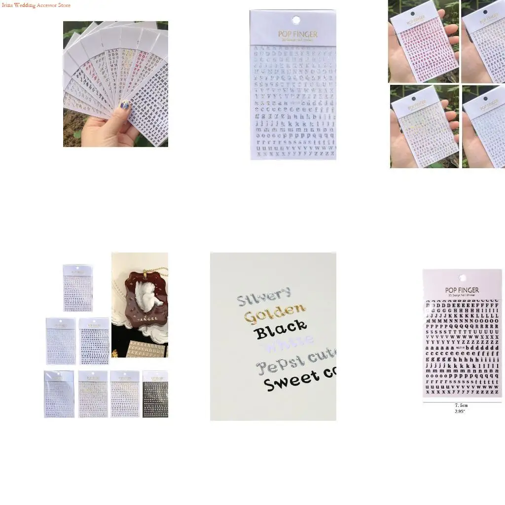 

G92D Glitter Adhesive Uppercase Lower for Case Letters Stickers for Grad Cap