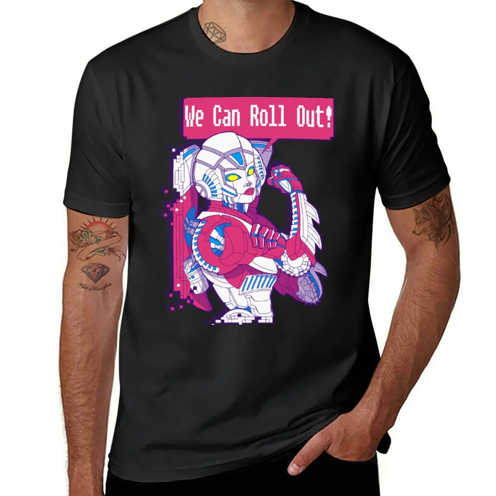 

Arcee - We Can Roll OUT! T-Shirt for a boy vintage aesthetic clothes cute tops Men's clothing
