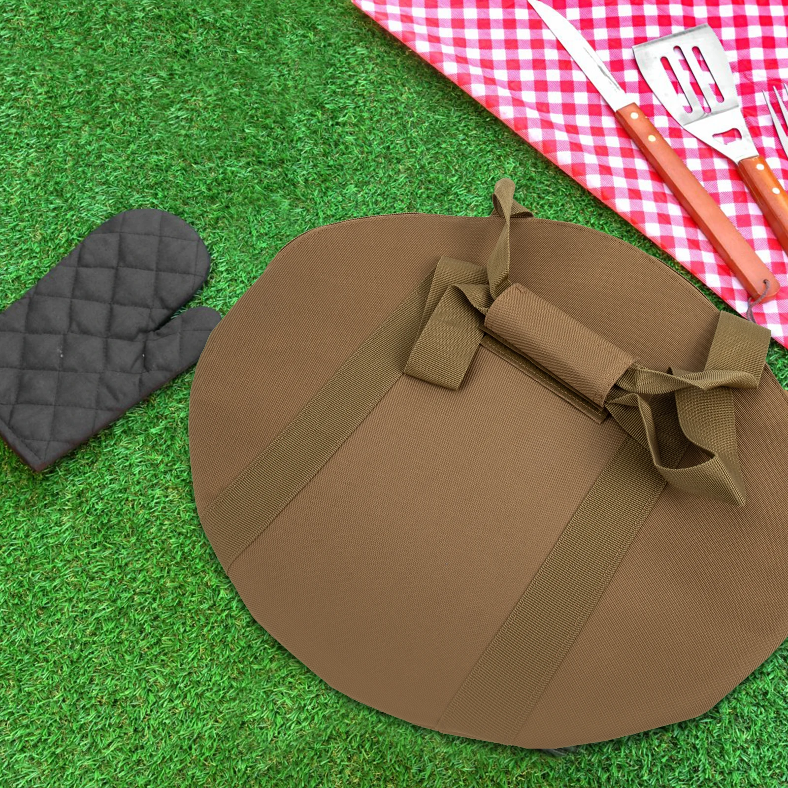 

Portable Cast Skillet Bag Oxford Cloth Waterproof Storage Bakeware Thick Oxford Cloth Bag Pan Pouch Thick Material Container