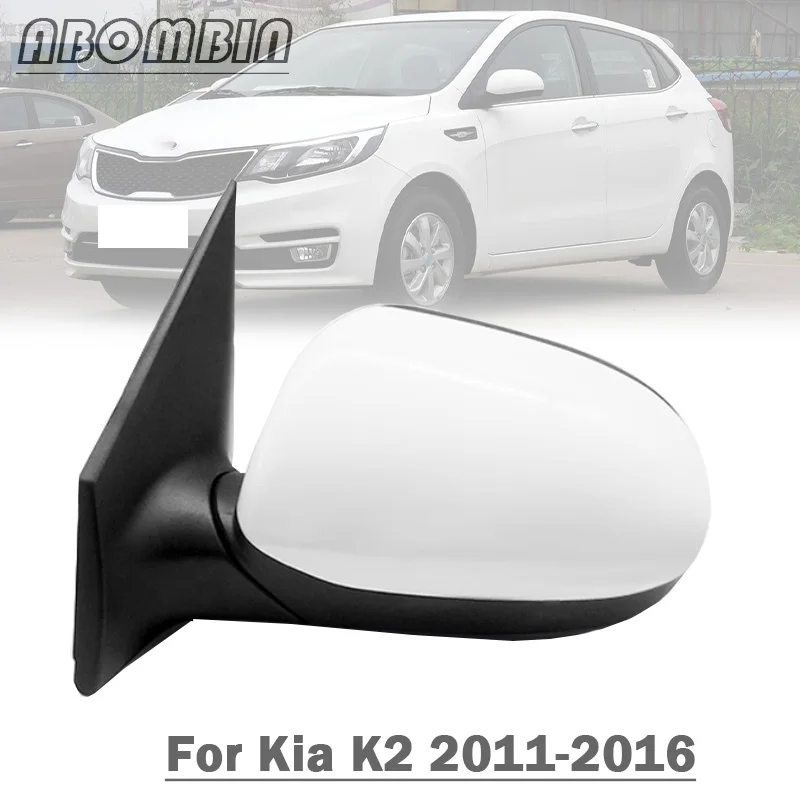 Auto Door Wing Side Rearview Mirror Assembly Exterior Mirrors For Kia K2 2011 2012 2013 2014 2015 2016 Manual Fold 3PINS 5PINS