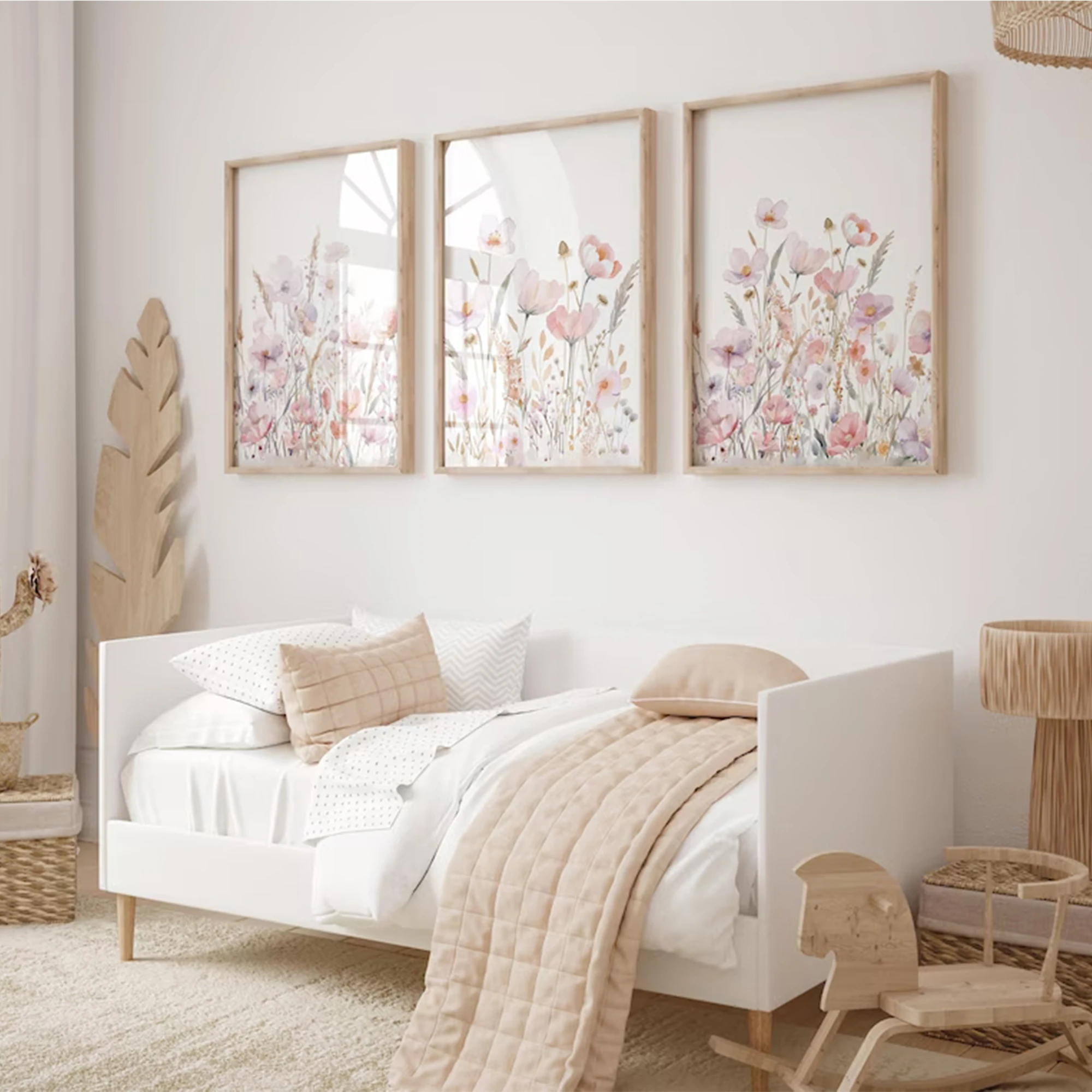 Watercolor Poster Print - 3 шт. современных настенных картин в