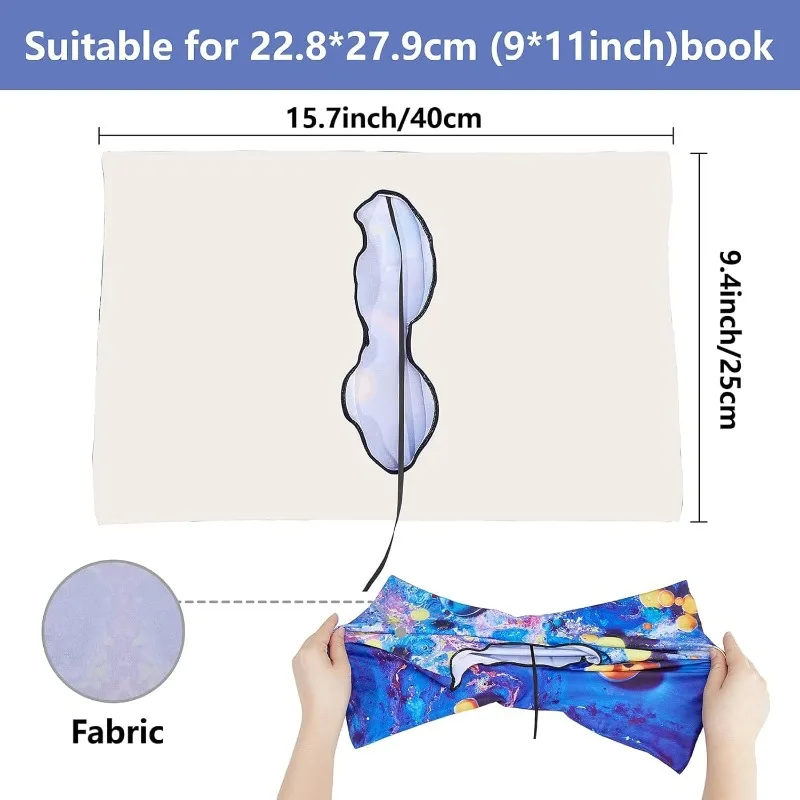 1 pc Bird Stretchable Book Cover Hummingbird Animal Flower Washable Reusable Large Nylon Book Protector 9.4x15.7 Inch