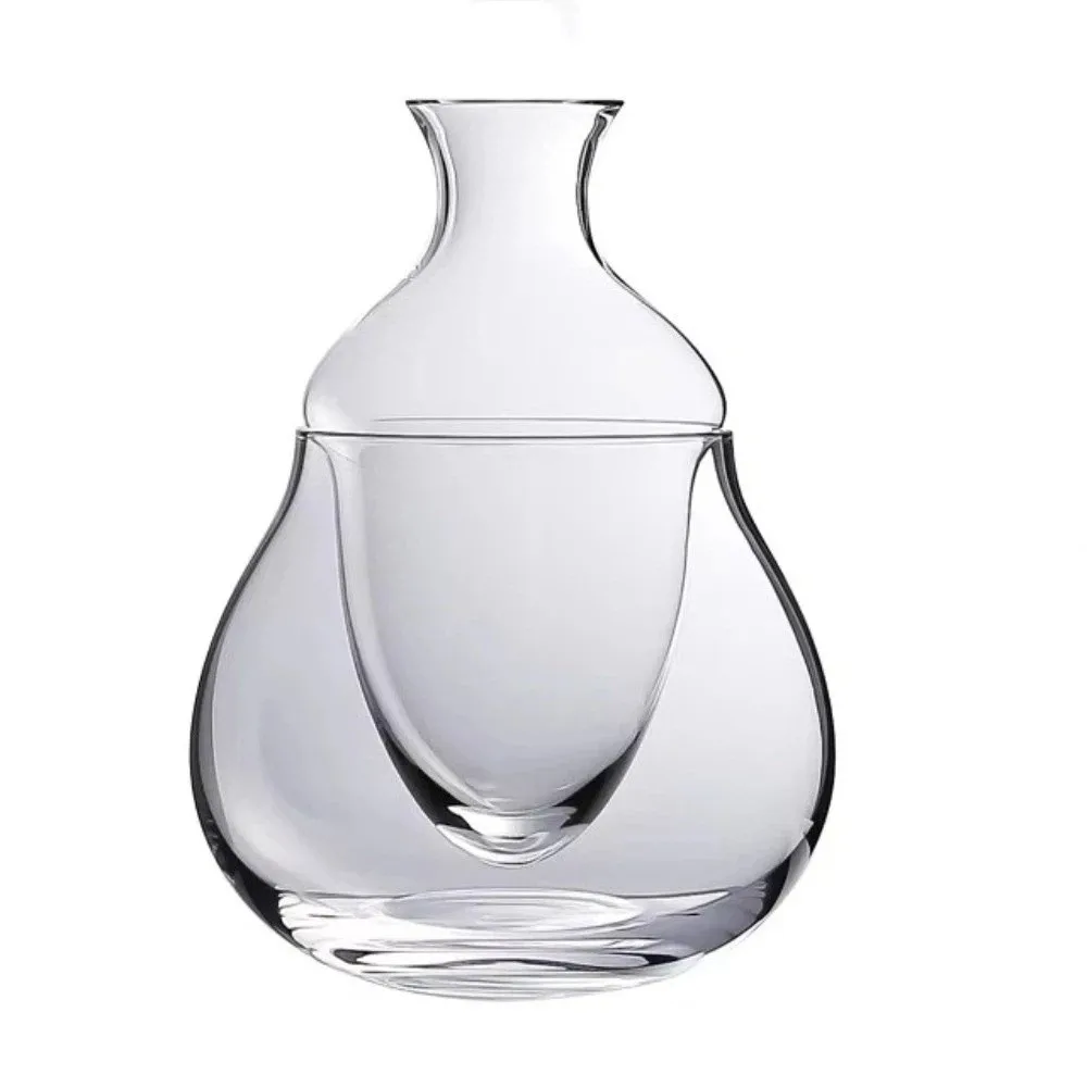 Creative Transparent Ice Wine Jug Detachable Glass Wine Cooler Slant Mouthed Flat Mouthed Wine Warmer Bar