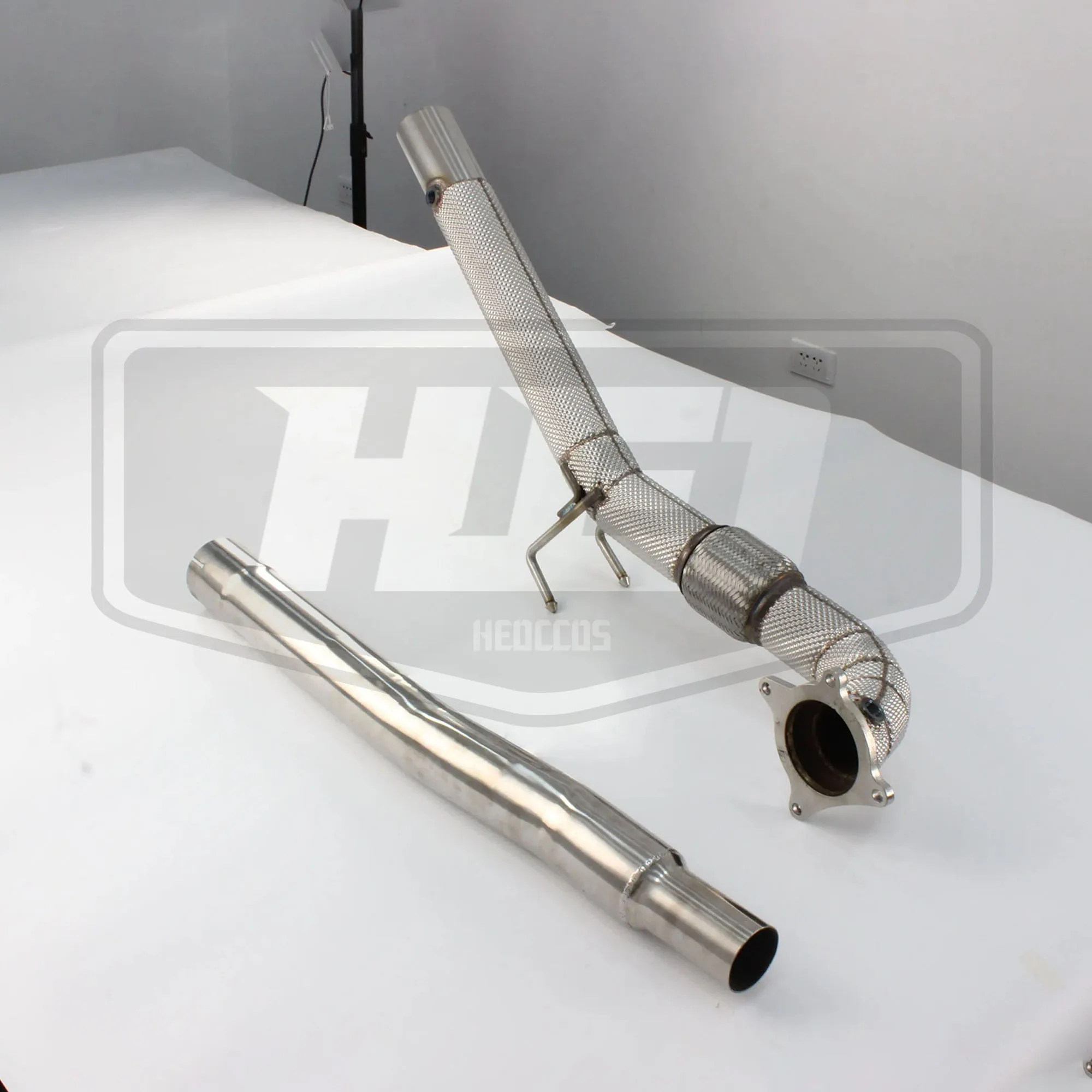 HEO 76mm / 3.0Inch For Volkswagen Golf MK6 GTI / R downpipe performance exhaust high flow catalyst