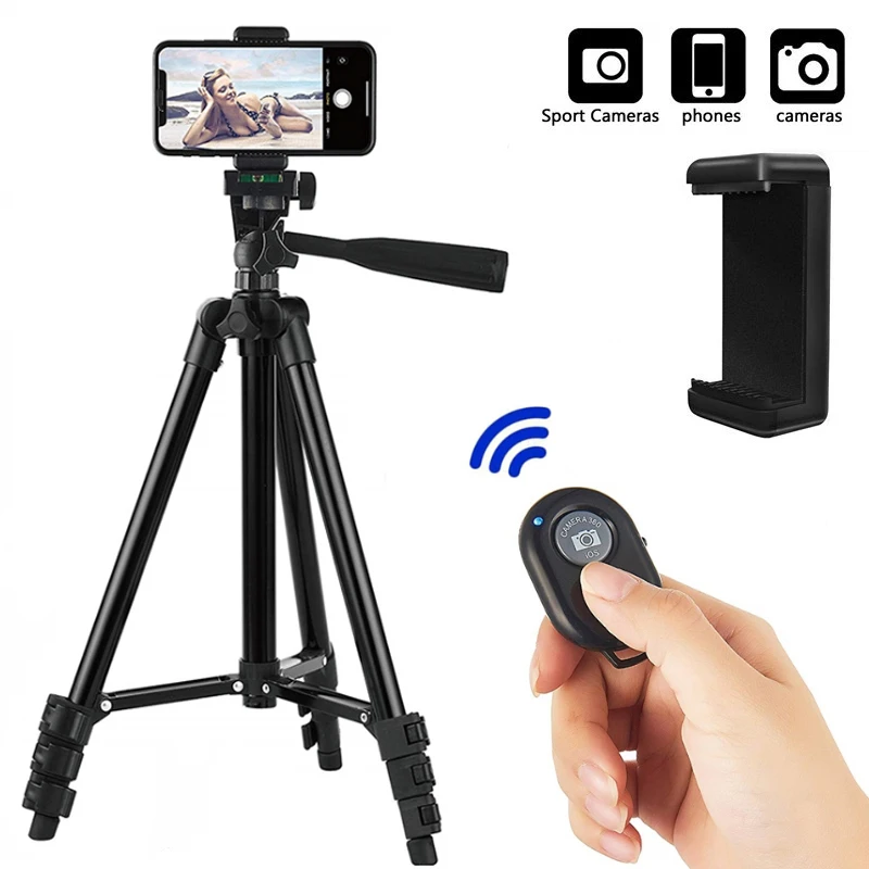 Universal Photography Phone Tripod Stand 102cm for Gopro iPhone Samsung Huawei NA-3120 Aluminum Travel Phone Tripod Accessories