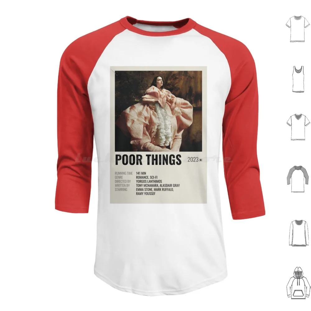 Poor Things ( 2023 ) Movie Poster Hoodies Long Sleeve Poor Things Movie Romance Sci Fi Yorgos Lanthimos Tony Mcnamara