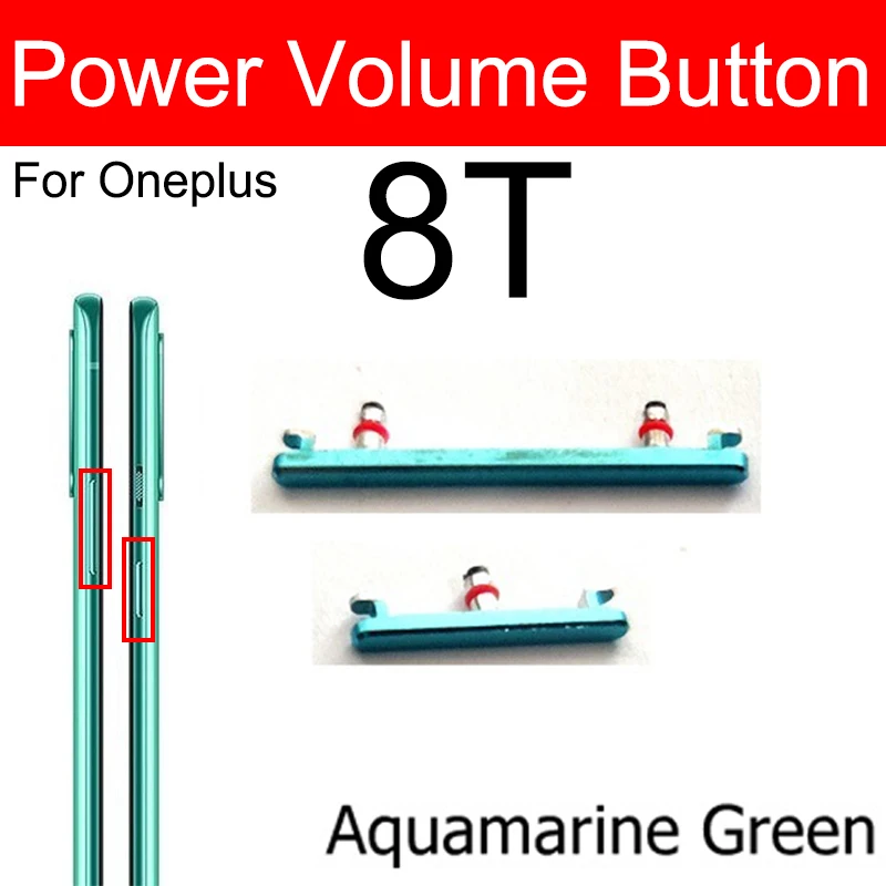 Volume Power Buttons For Oneplus OnePlus 8 8 Pro 8T Audio Volume Power On Off  Switch Side Keys Replacement