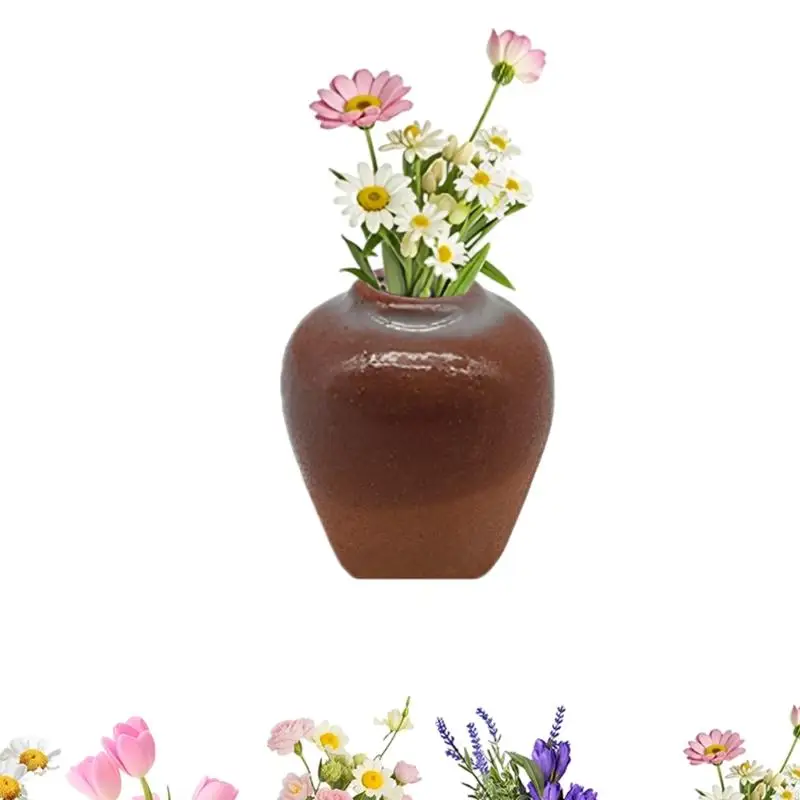 Pacchetto G8TB 5 mini magneti del vaso fiori in plastica per case frigoriferi decori da cucina