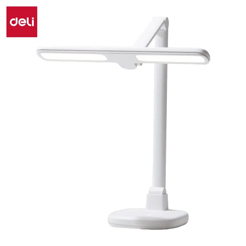 Deli LED desk lamp for study, special for student dormitory, plug-in and rechargeable, children's desk, bedroom, reading bed