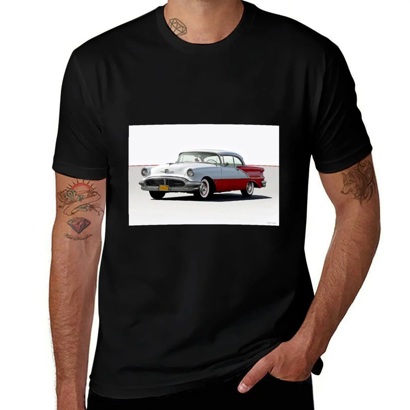 1956 Oldsmobile Rocket 88 T-Shirt Holiday Casual Short Sleeve Top