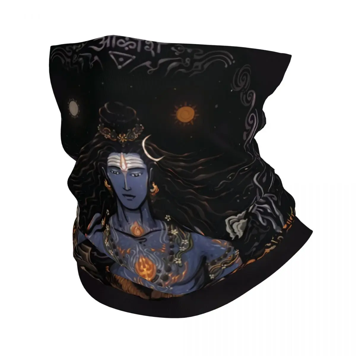 Brahma Vishnu Shiva Bandana Neck Cover sciarpa avvolgente stampata multiuso ciclismo equitazione per uomo Unisex sottile