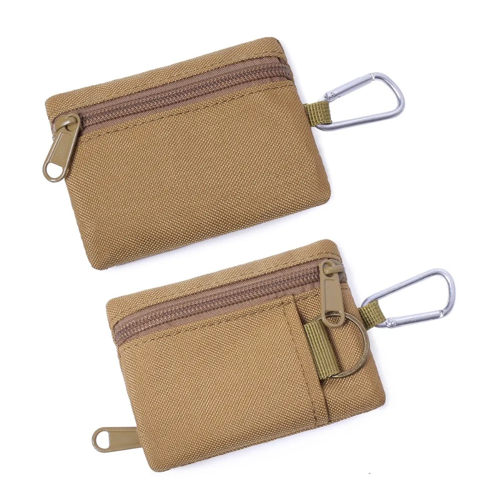 Cartera con cremallera EDC Molle para hombre, riñonera para exteriores, llavero para teléfono móvil