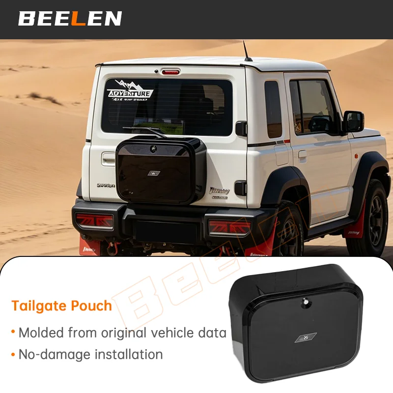 Rear Door Spare Tire Storage Bag for Suzuki Jimny JB64 JB74 JC74 2019-2026 Large Capacity Off-Road 4x4 Car Accessories