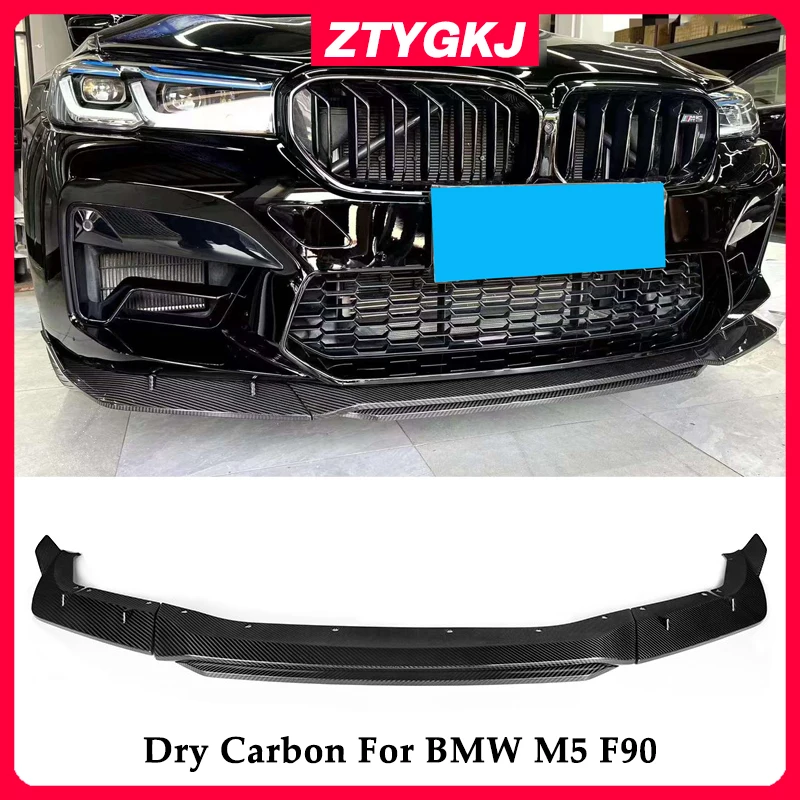 

4PCS M Style Dry Carbon Fiber Material Front Bumper Lip Splitter For BMW M5 F90 LCI Tuning 2021 Up