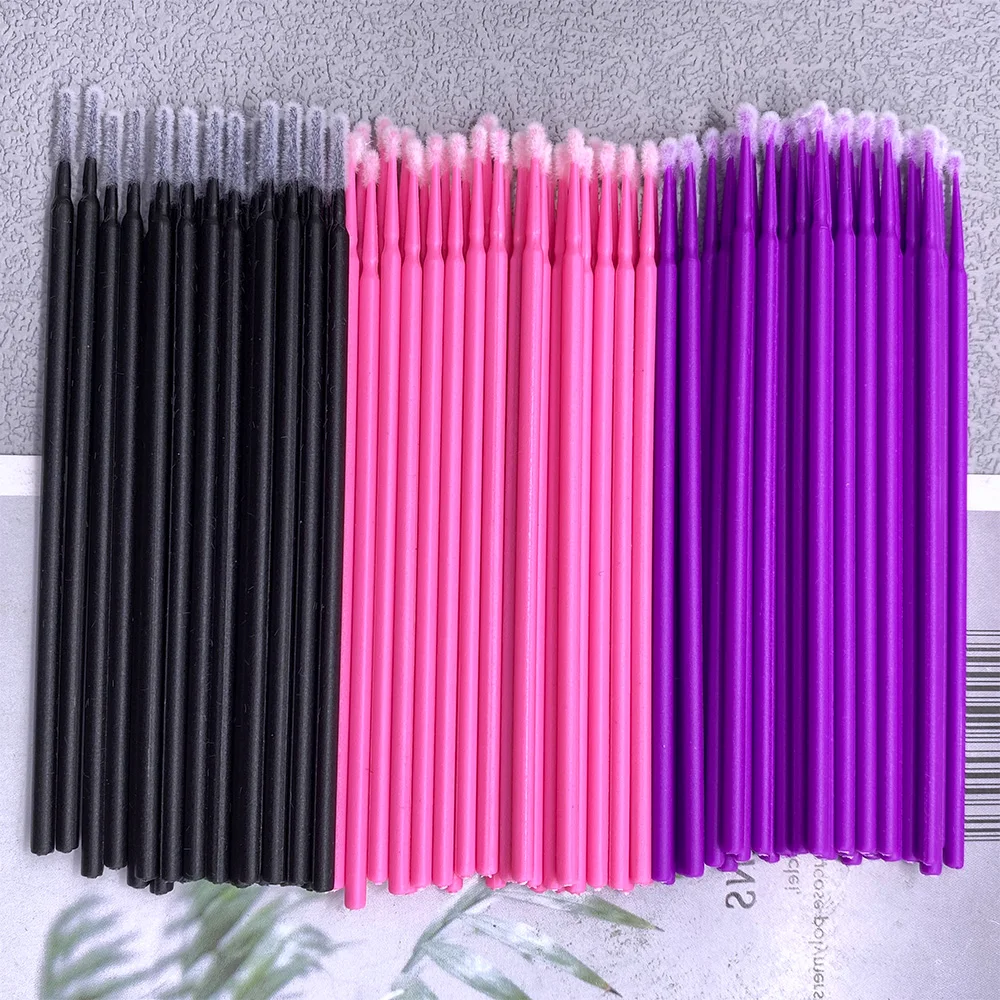 300/500pcs Micro Brush Disposable Lash Removing Swab Microbrush Mascara Wands Applicator Eyelash Extension Makeup Brushes Tools