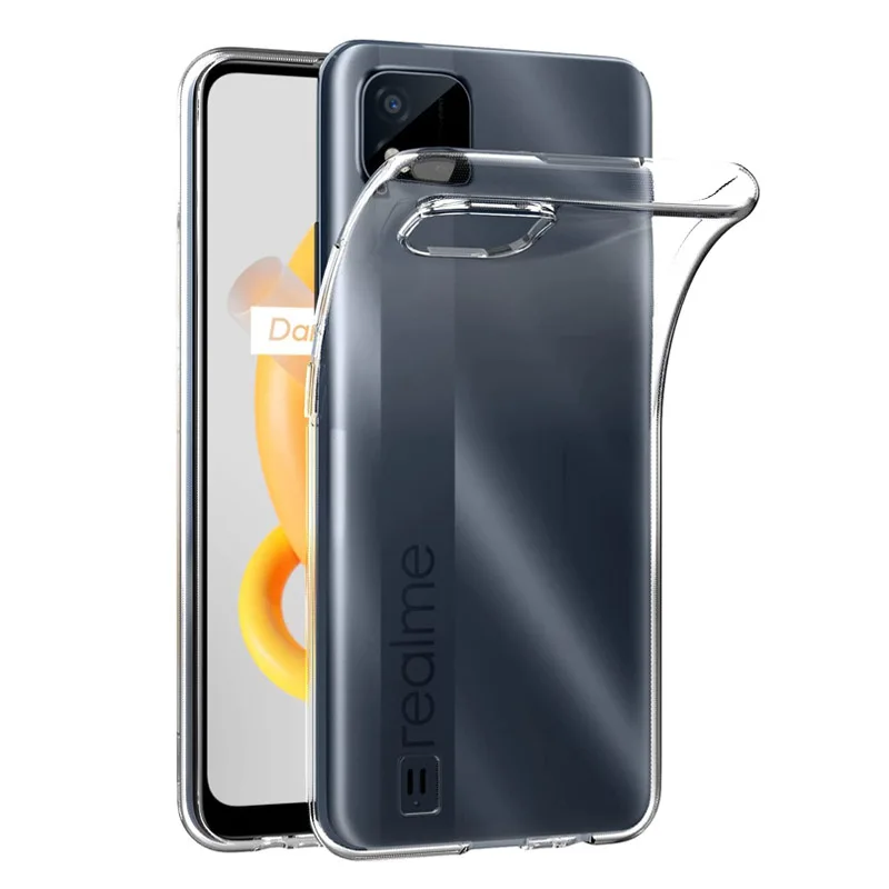 Transparent TPU Protective Case For Realme 8 9 10 11 Pro Soft Silicone Shell C20 C20A C21 C25 C30 C31 C33 C35 C53 C55 Back Cover