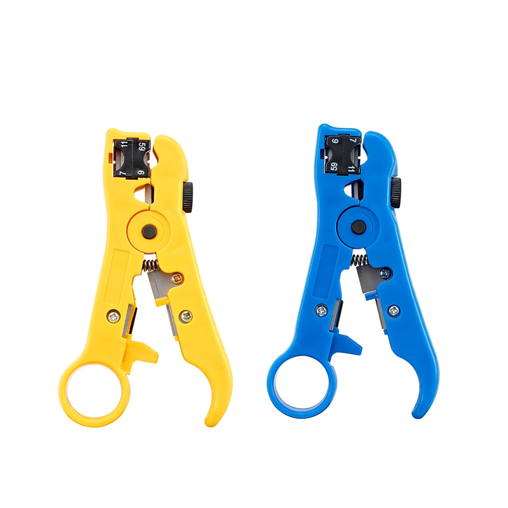 Multi-functional Wire Stripping Pliers for UTP/STP RG59 RG6 RG7 RG11 Cable Stripper Cutter Pliers Wire Coax Coaxial Stripping