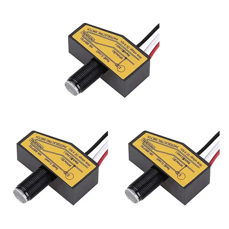 

FC-[IANC-AB01] 3X Photocell Switch NK-BB/F50 DC 8-50V Dusk To Dawn Sensor Photoelectric Switch Light Photocell Sensor Lighting S