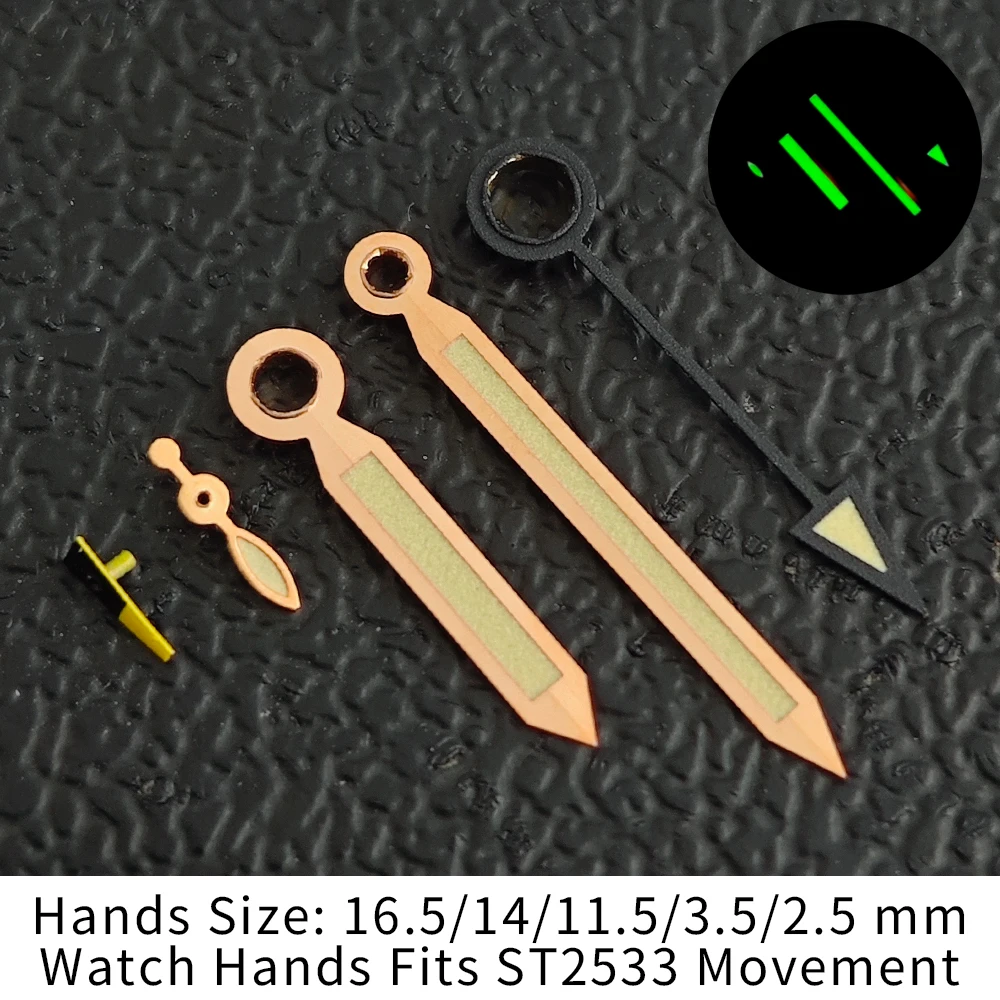 Green Luminous Watch Hand Accessories Hands For ST2533 ST2555 ST2557 Movement Watch Accessories Parts For Wristwatches