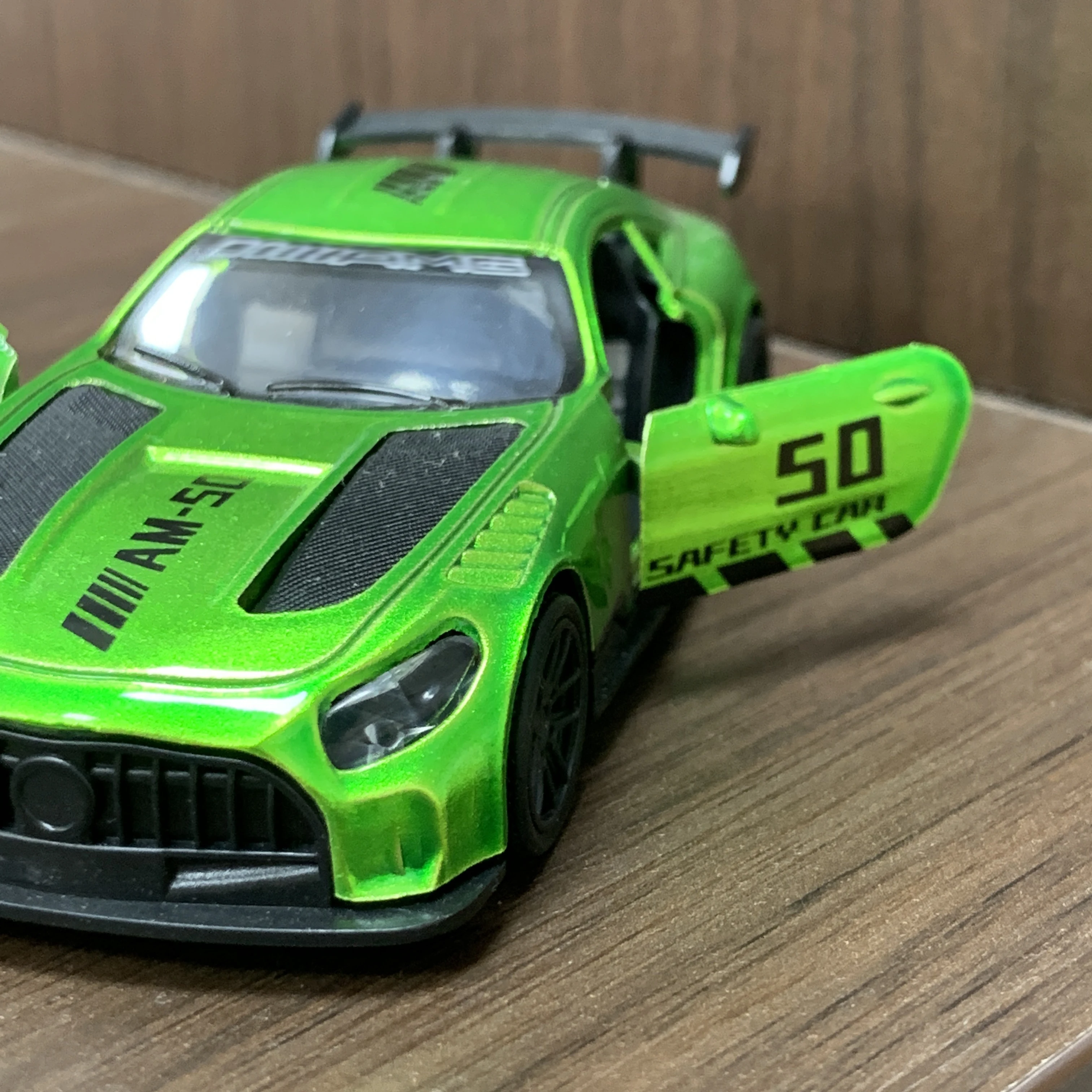 Green AMG GT50 GTR Alloy Diecast Model Car, 1/36 Pull Back Toy Race Car, Collectible Car Ornament, Boy's Favorite Car Toy Gifts