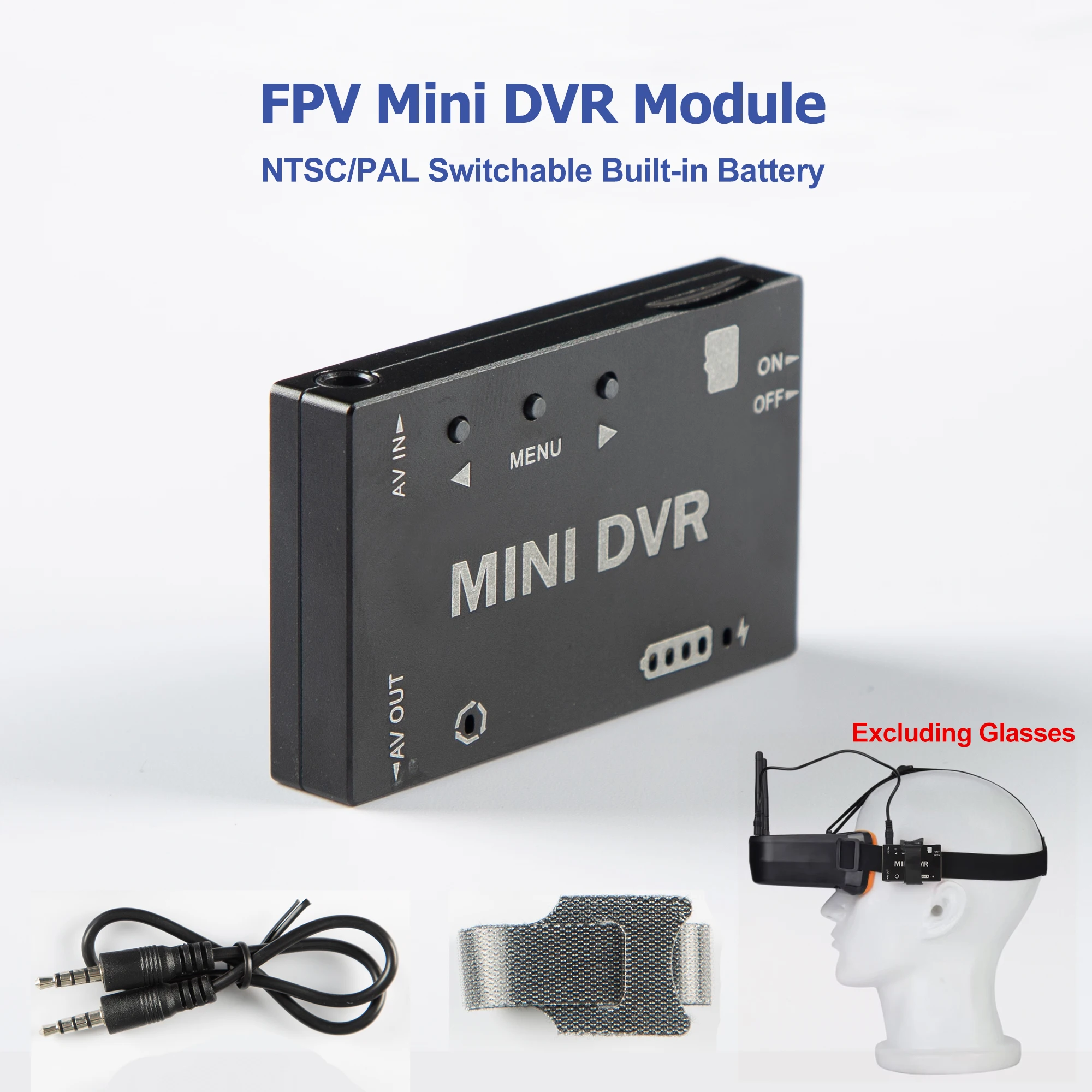 NEW FPV Mini DVR Video Audio Recorder Module NTSC/PAL Switchable Built-in Battery For RC Quadcopter Goggles Monitor DIY Parts