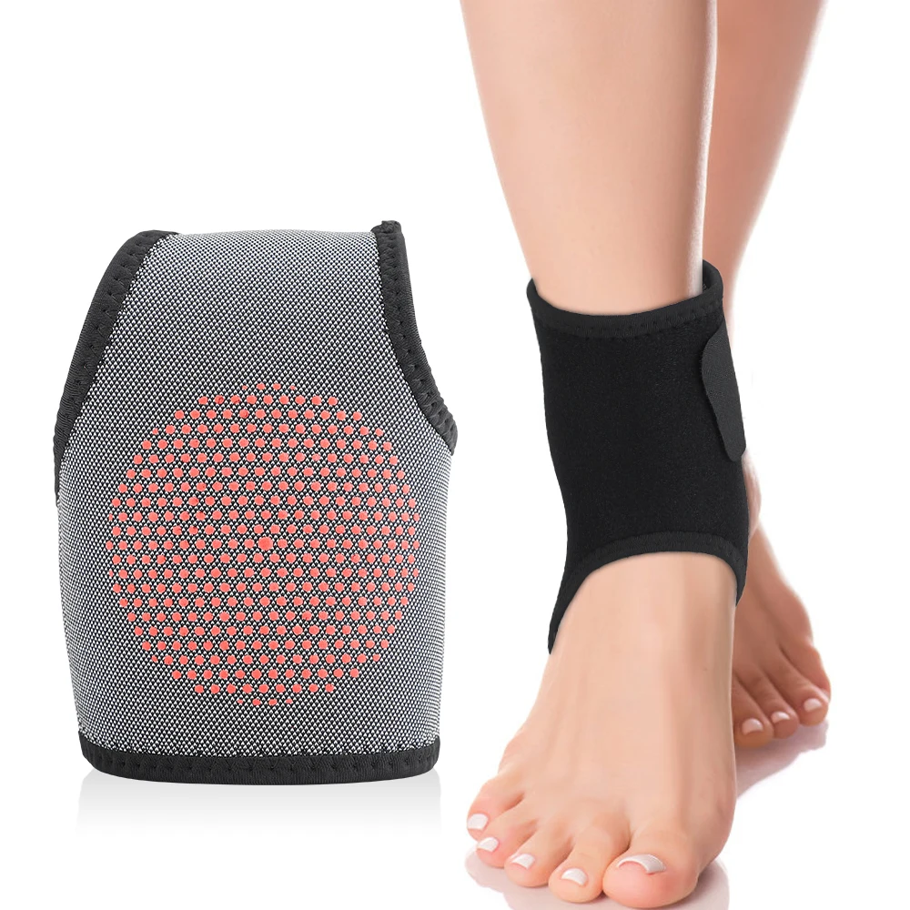 1 Pair Self-heating Ankle Support Protector Brace Wrap Adjustable Ankle Brace Guard Spontaneous Magnetic Therapy Health Care