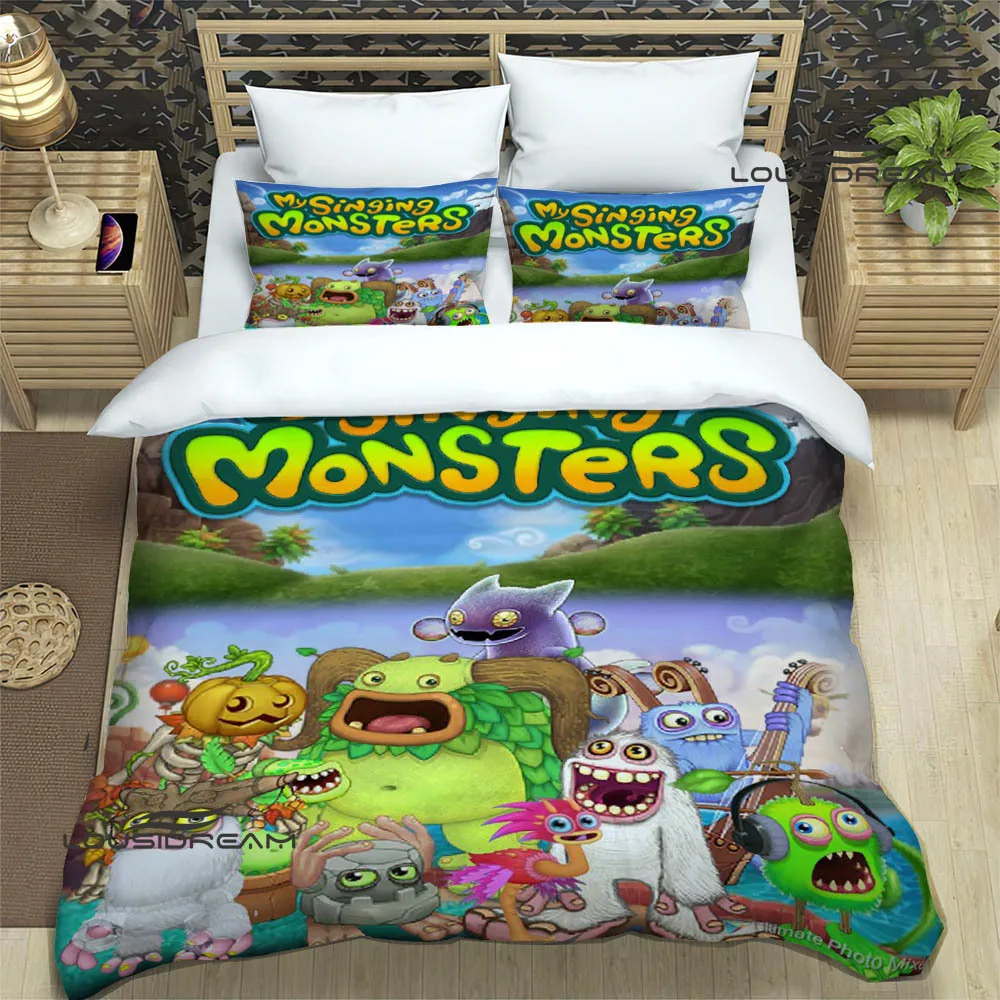 Game My Singing Monsters Bedding Sets exquisite supplies set duvet cover bed comforter set bedding set luxury birthday gift