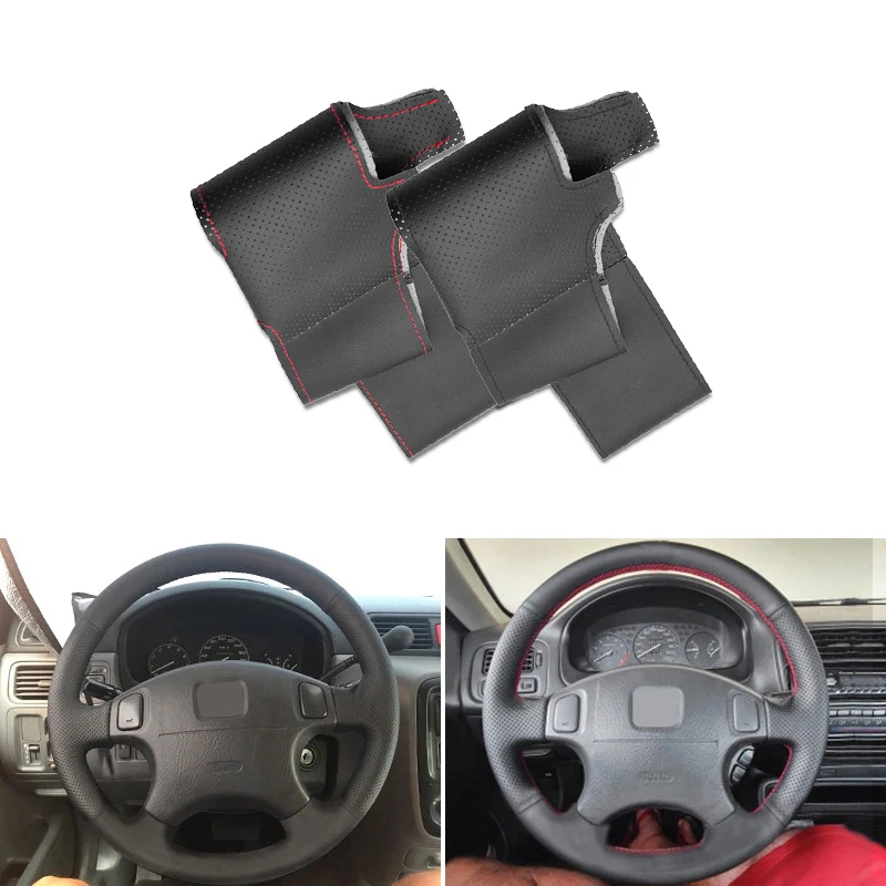 

Hand-stitched Steering Wheel Leather Cover For Acura CL 1998-2003 For Honda CRV CR-V Accord 6 Odyssey Prelude Civic 1996-2002