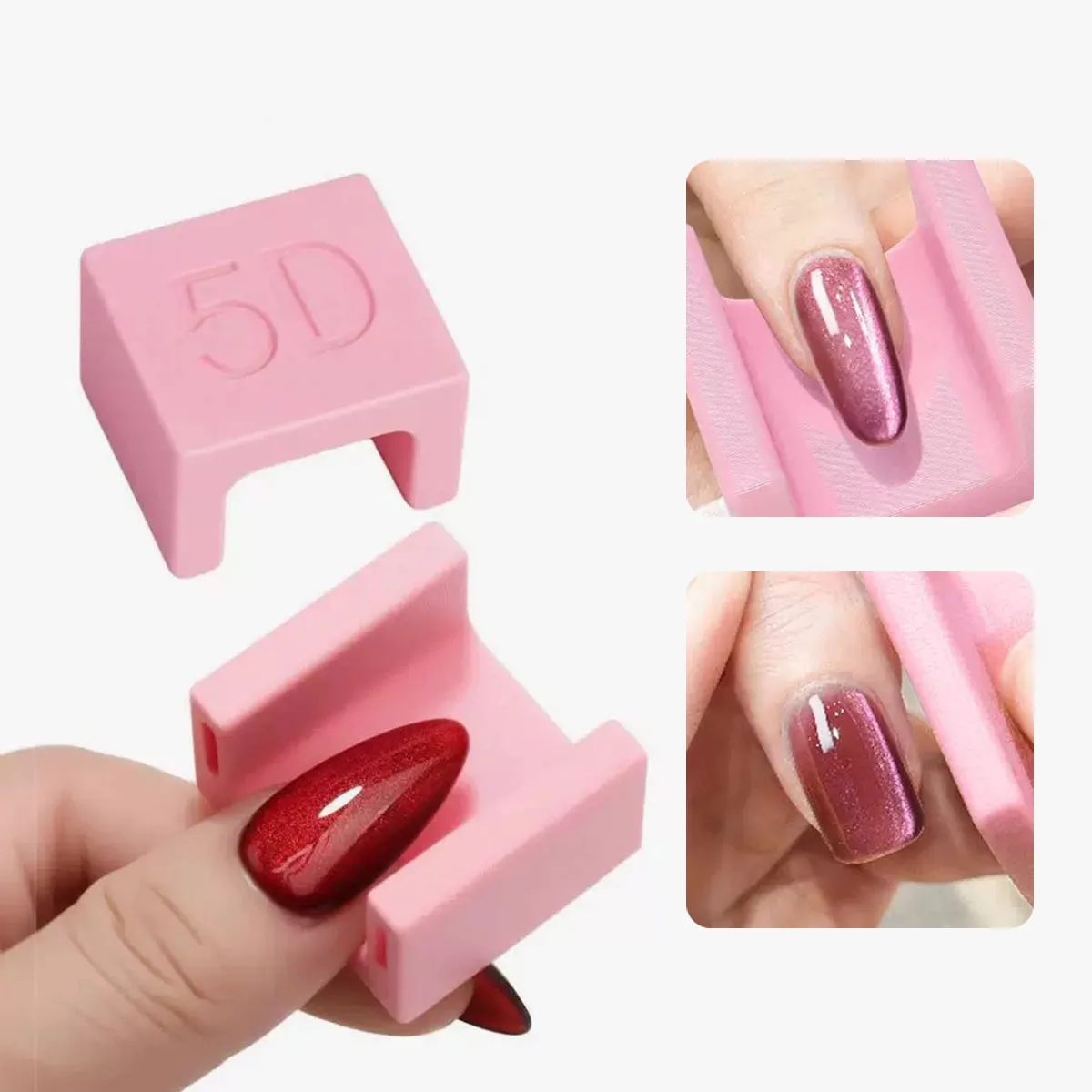 Herramienta magnética de ojo de gato en forma de U 5D, imán para decoración de uñas para bricolaje, herramienta de bricolaje de uñas de terciopelo especial magnética, uña francesa UV magnética