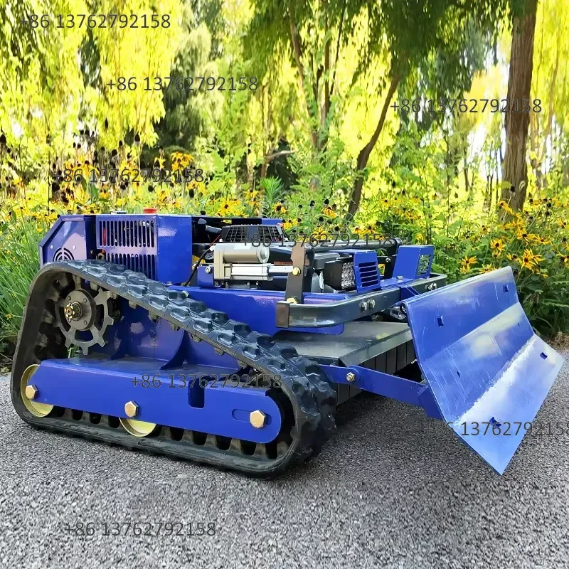 【2026】 US Spot CE EPA Remote Control Lawn Mower 550mm Rubber Crawler Self Propelled Garden for Sale
